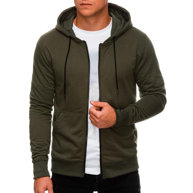Férfi kapucnis pulóver TODD olívazöld