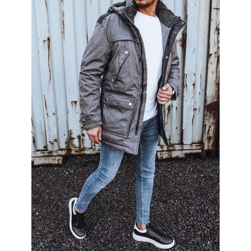 Férfi télikabát RIMA szürke