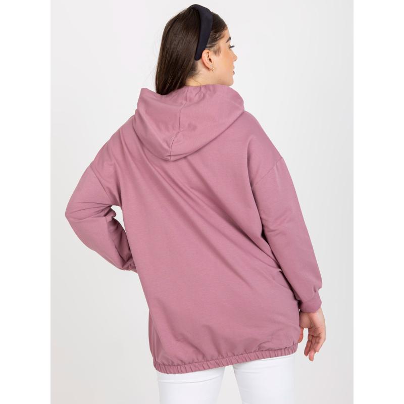 Dámská mikina plus size s kapucí ARISTA růžová 