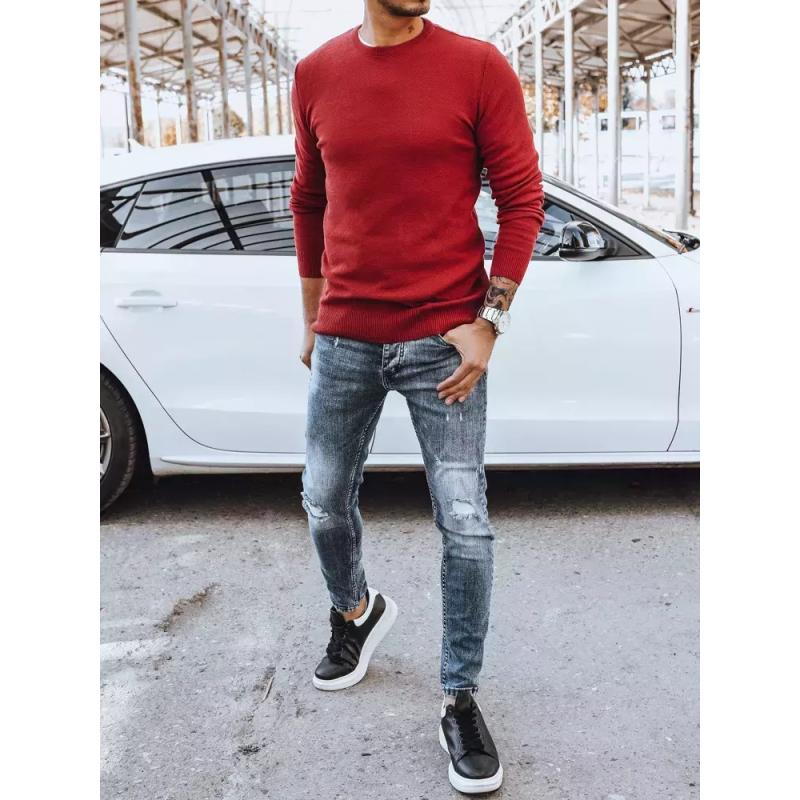 Férfi pulóver CLASSIC bordó