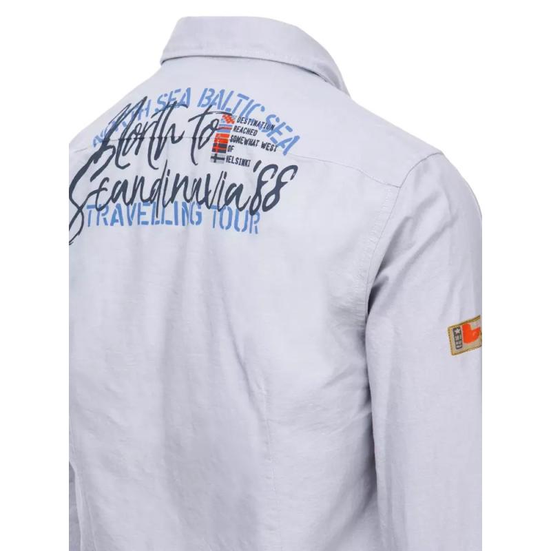 Férfi ing TEAM világosszürke