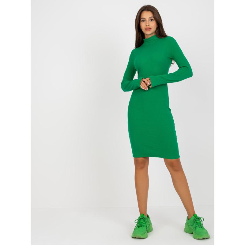 Dámské šaty pruhované CARLIE zelené 