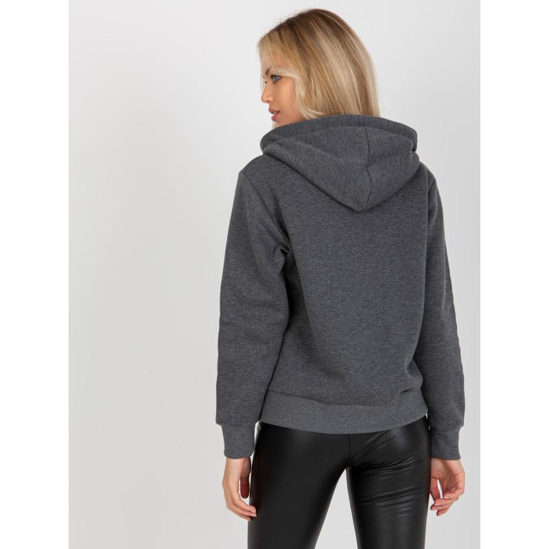 Dámská mikina s kapucí RUE PARIS tmavě šedá 