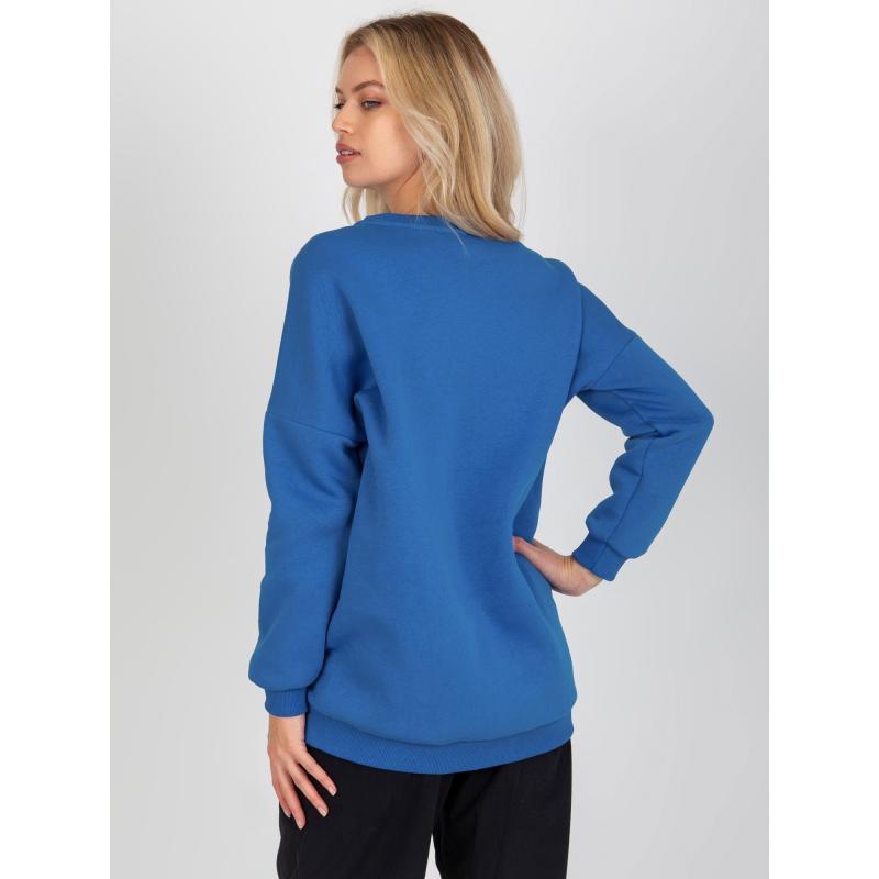 Női hosszú ujjú pulóver ESTHER sötétkék