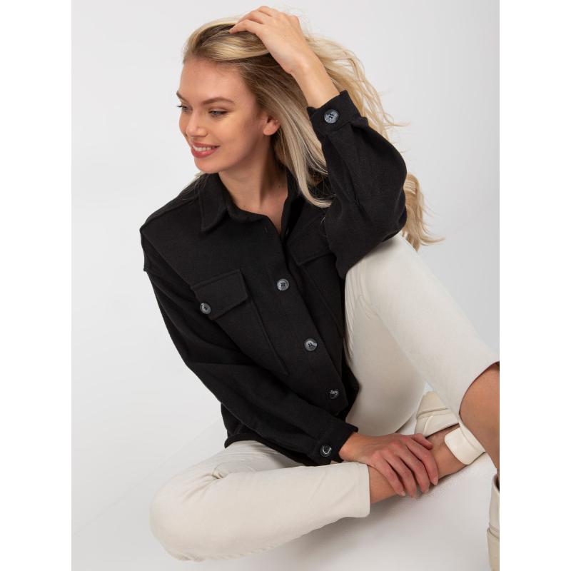 Női ing zsebekkel KEYLA fekete
