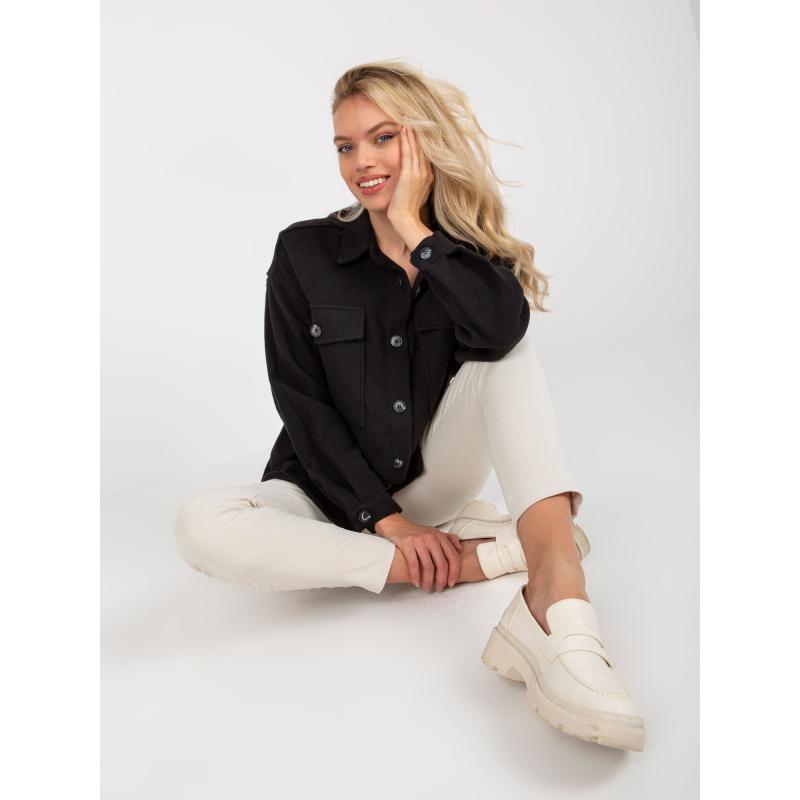 Női ing zsebekkel KEYLA fekete