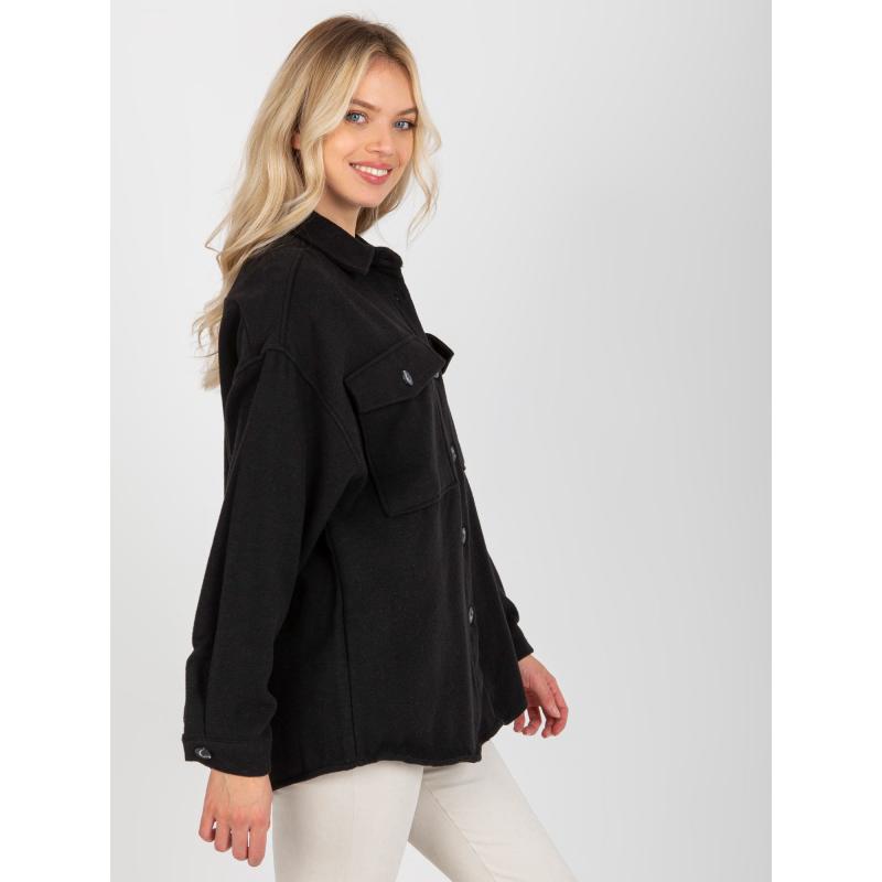 Női ing zsebekkel KEYLA fekete