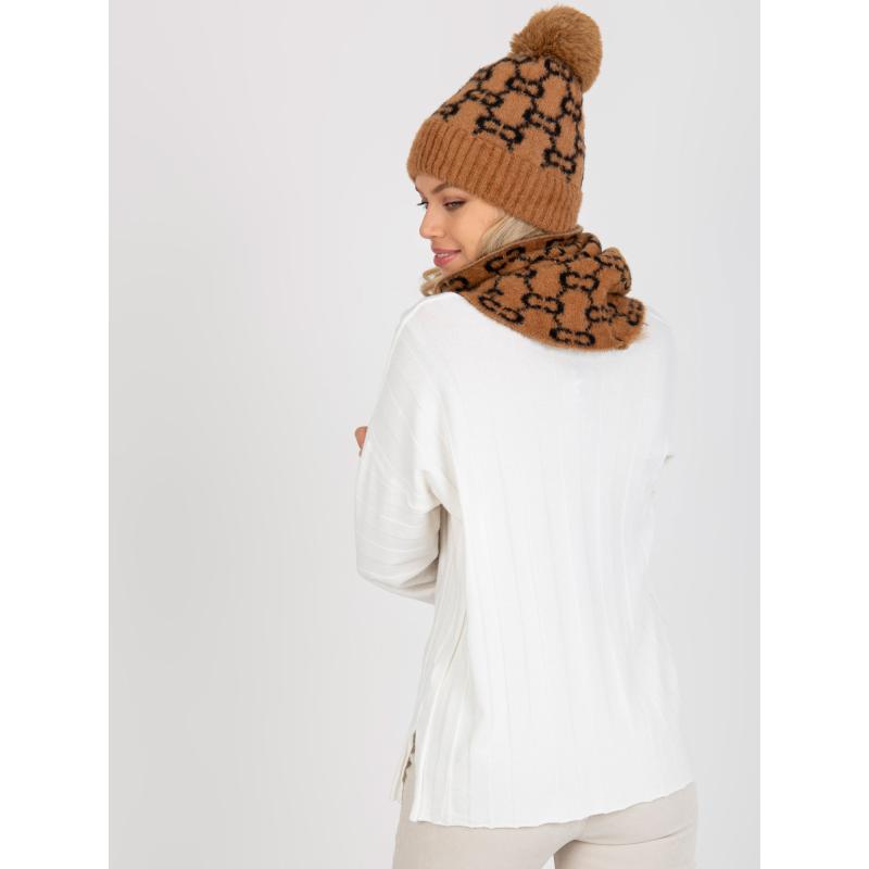 Női mintás kémény JIMENA barna és fekete