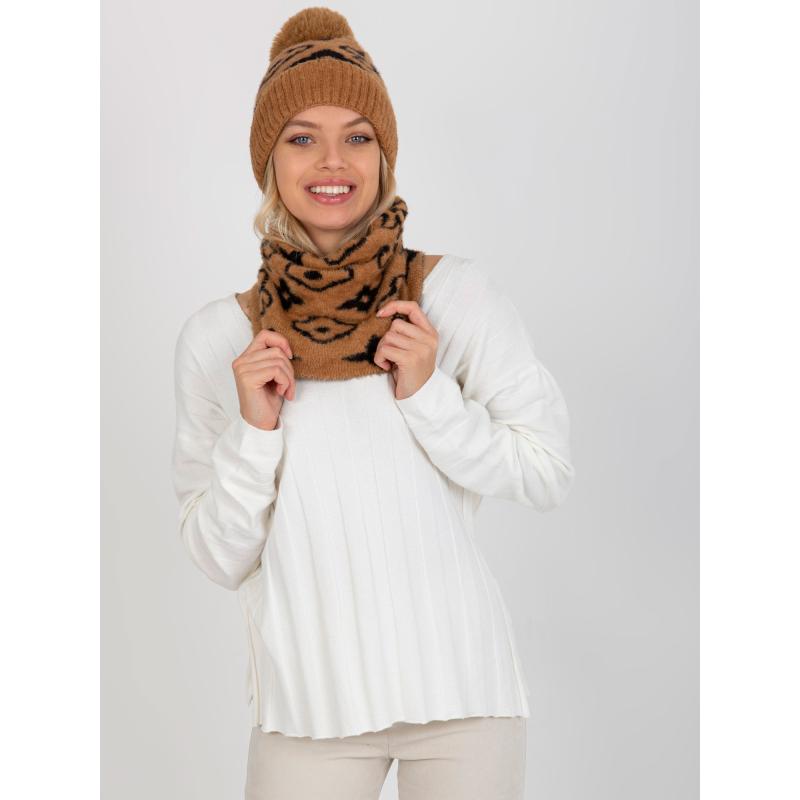 Dámský komín ALEXIS hnědo černý 