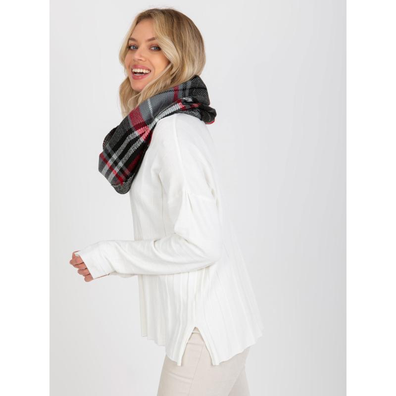 Dámský komín s potiskem LEXIE šedo červený  