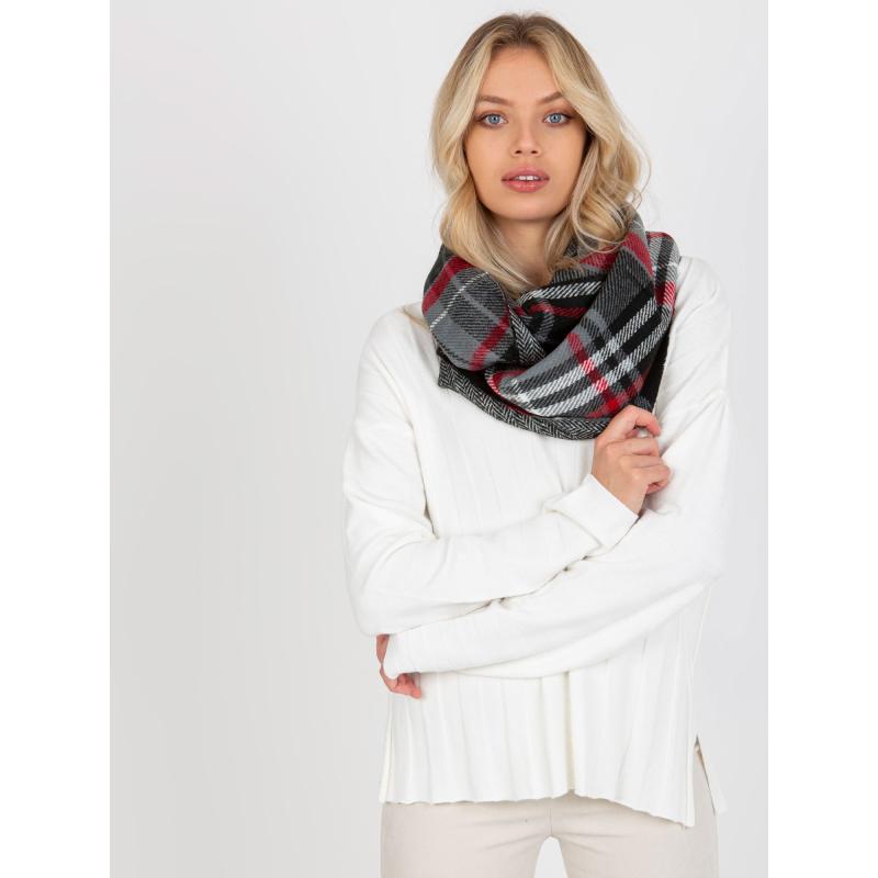 Dámský komín s potiskem LEXIE šedo červený  