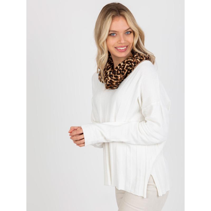 Dámsky komín so zvieracím vzorom JOYCE tmavo béžový