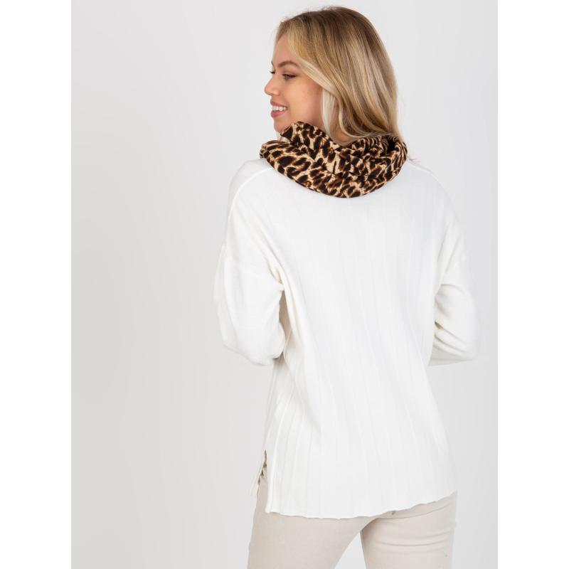 Dámsky komín so zvieracím vzorom JOYCE tmavo béžový