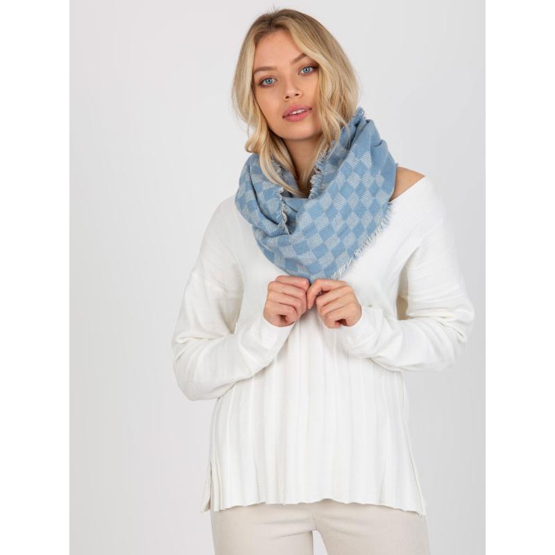 Dámská zimní kostkovaná čepice JADA modrobílá 