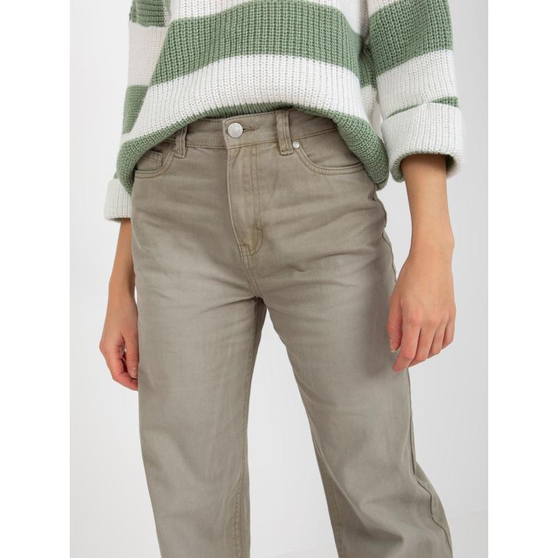 Dámske nohavice so širokými nohavicami FRESH MADE khaki