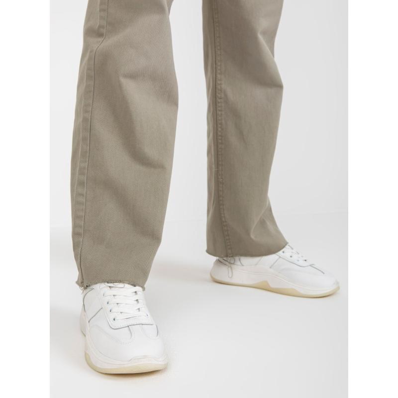 Dámske nohavice so širokými nohavicami FRESH MADE khaki