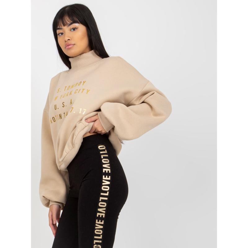 Dámske legíny s nápismi na bokoch DYANA čierne