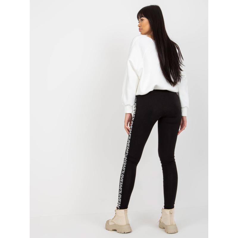 Dámske legíny s lemovaním ENCIA čierne