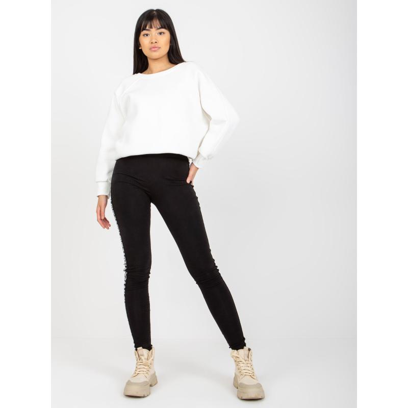 Dámske legíny s lemovaním ENCIA čierne