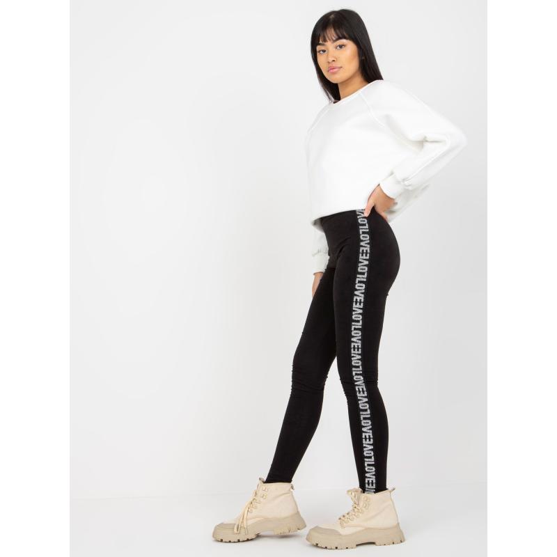 Dámske legíny s lemovaním ENCIA čierne