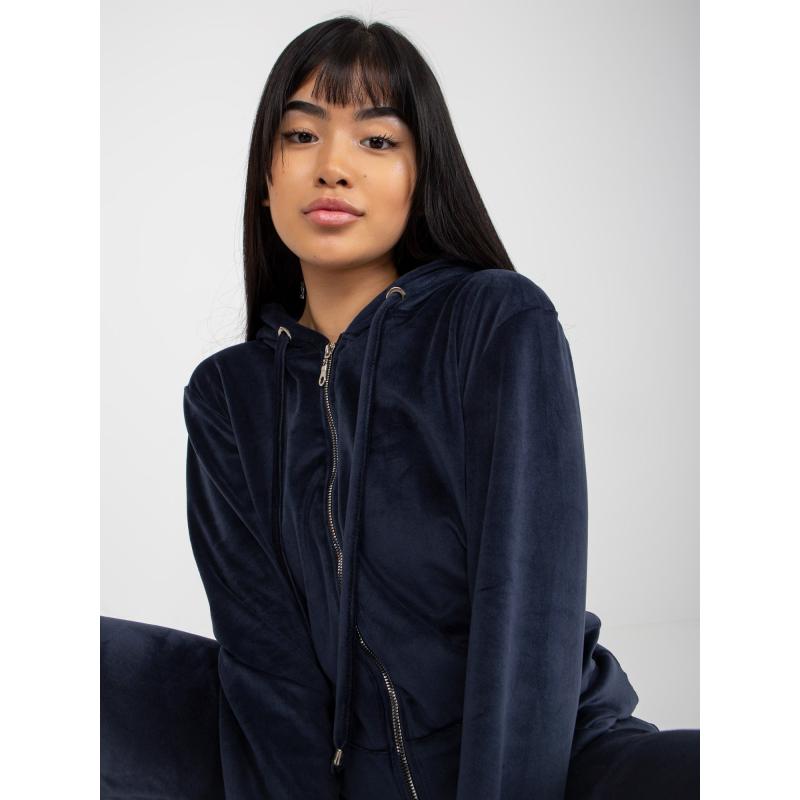 Dámská souprava s mikinou s kapucí ANNABELA tmavě modrá 