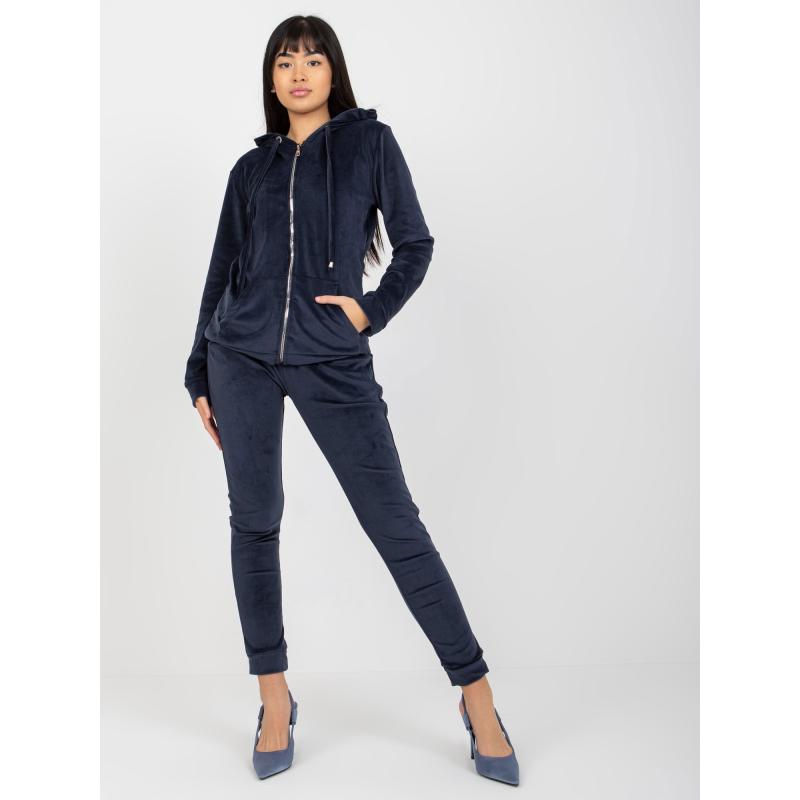 Dámská souprava s mikinou s kapucí ANNABELA tmavě modrá 