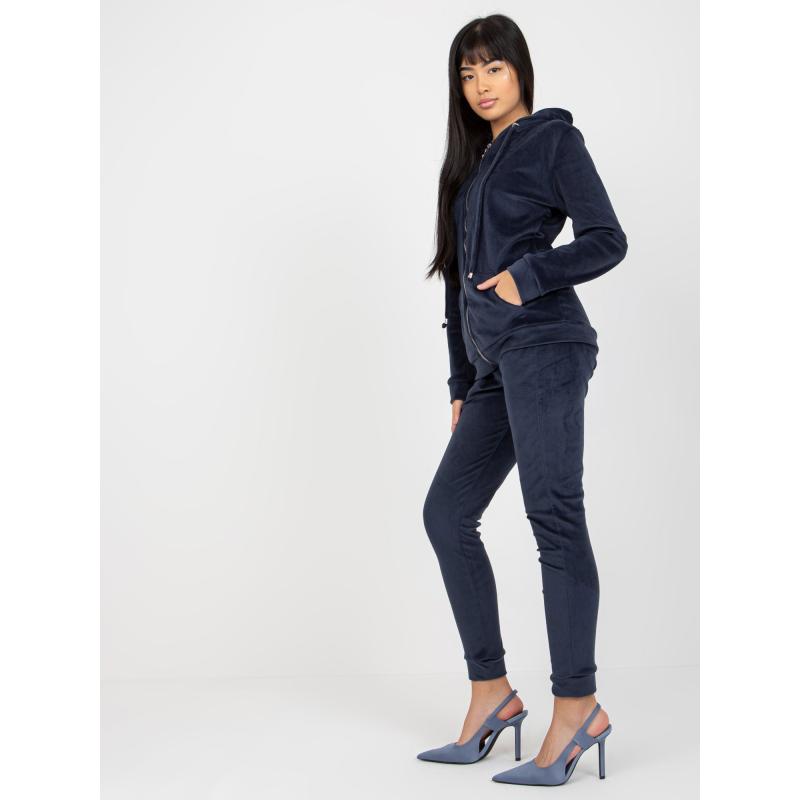Dámská souprava s mikinou s kapucí ANNABELA tmavě modrá 