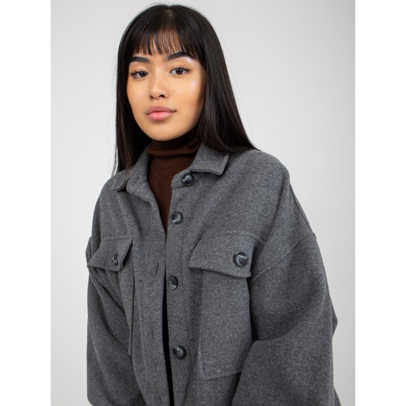 Dámska košeľa s dlhým rukávom JOELIN tmavo šedá