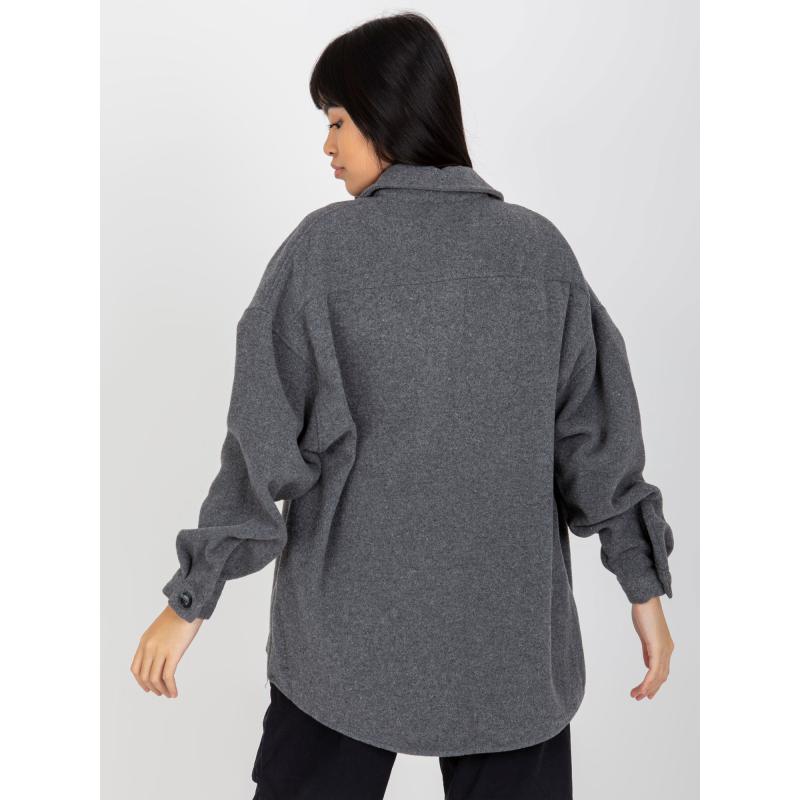Dámska košeľa s dlhým rukávom JOELIN tmavo šedá