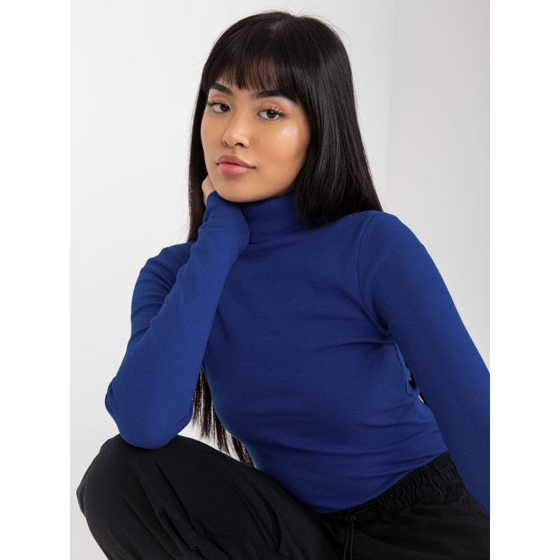 Dámská halenka s rolákem Elisee RUE PARIS kobaltová modrá