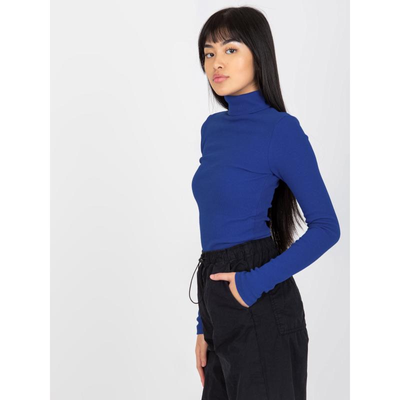 Dámská halenka s rolákem Elisee RUE PARIS kobaltová modrá