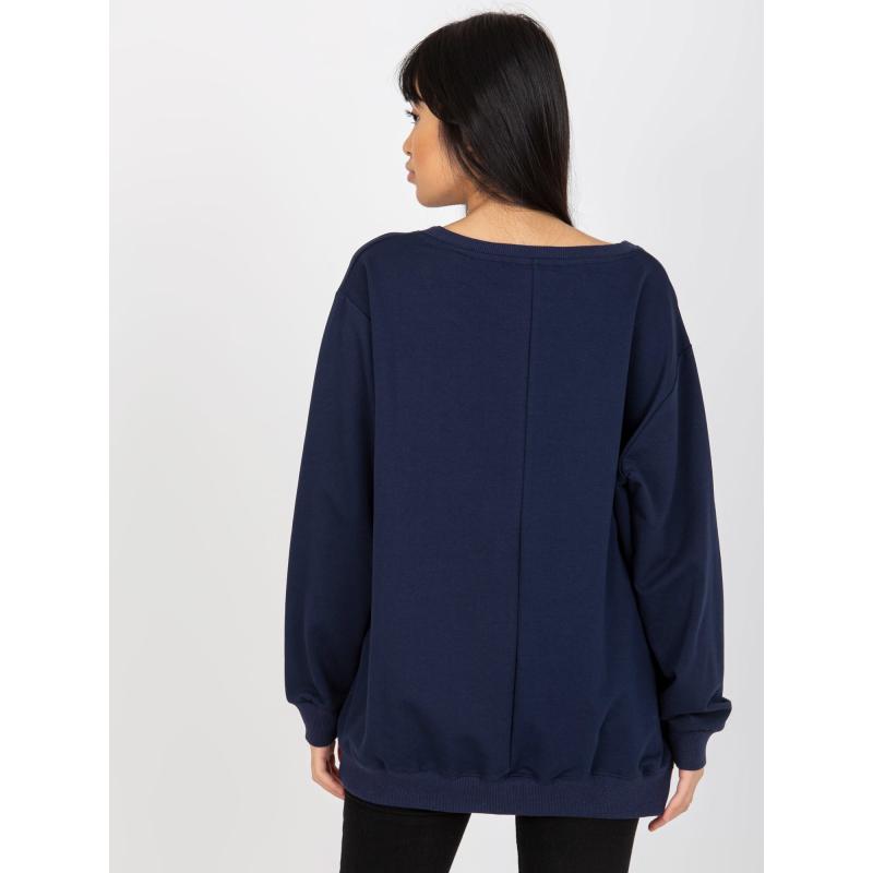 Dámská mikina s kapucí oversize AUDE námořnicky modrá 