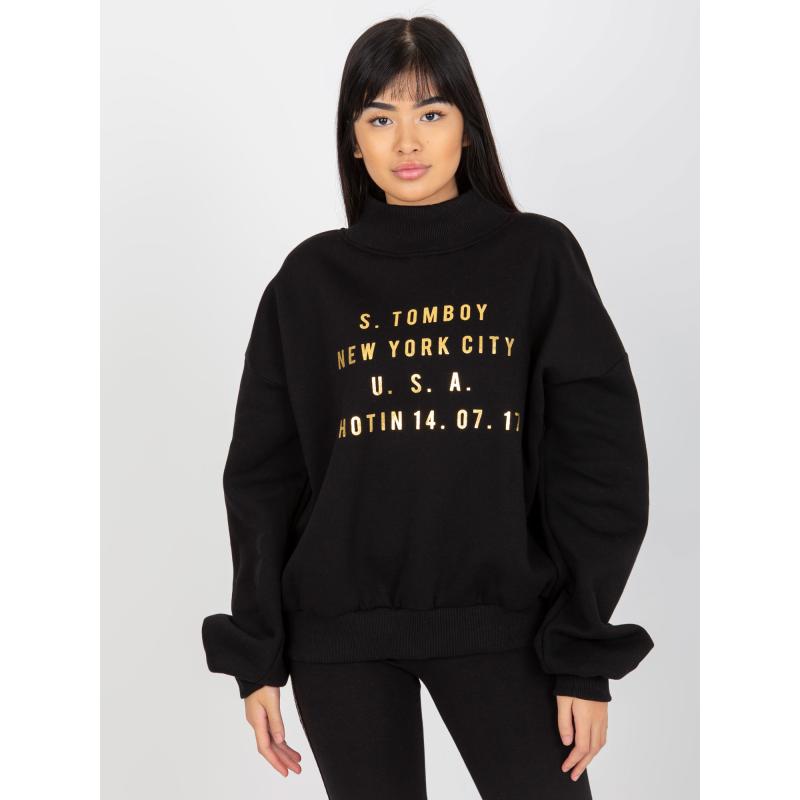 Női garbó pulóver RIVA fekete