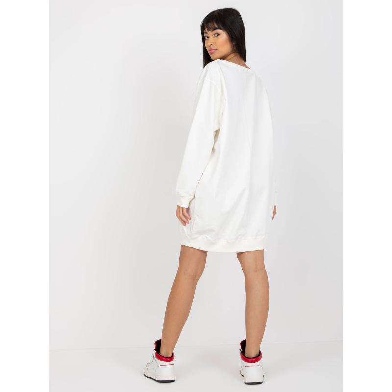 Női nyomtatott pulóver JOI ekrü színű