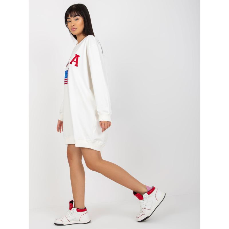 Női nyomtatott pulóver JOI ekrü színű