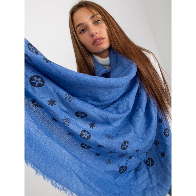 Damski szalik z nadrukiem DARCIE niebieski