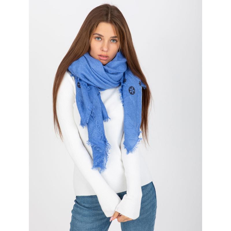 Damski szalik z nadrukiem DARCIE niebieski