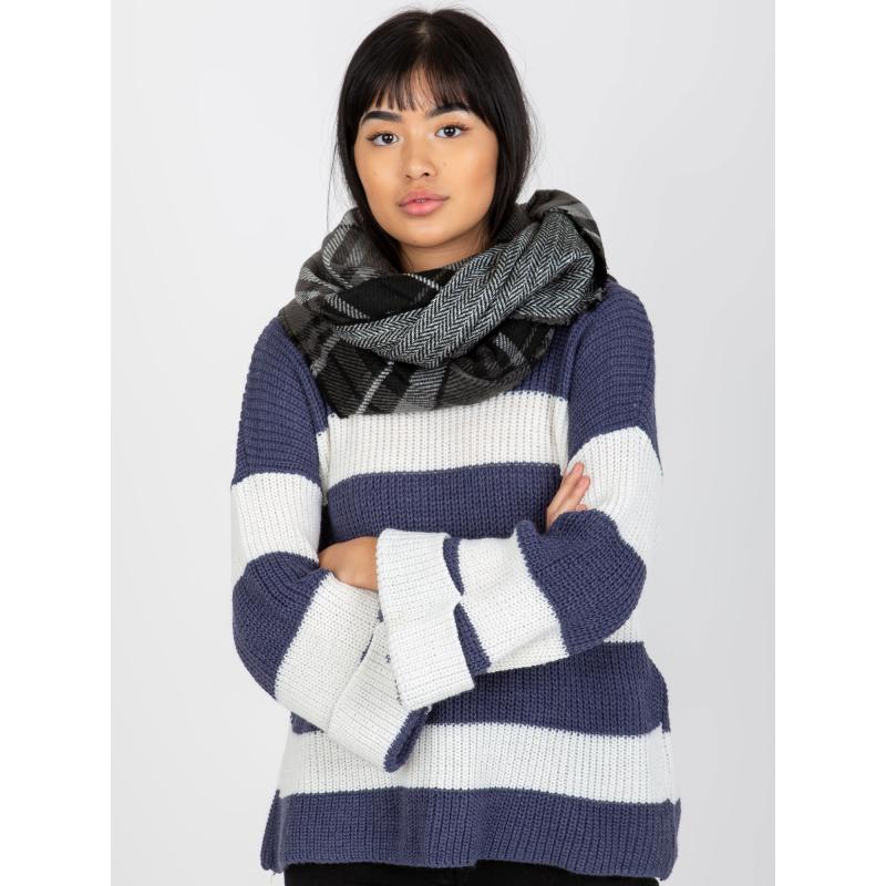 Dámsky kockovaný zimný komín PARNELLA čiernobiely