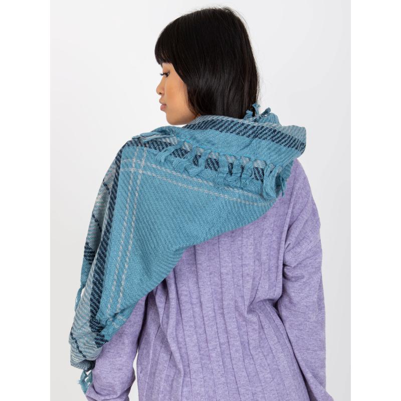 Szalik damski z frędzlami GALA niebieski