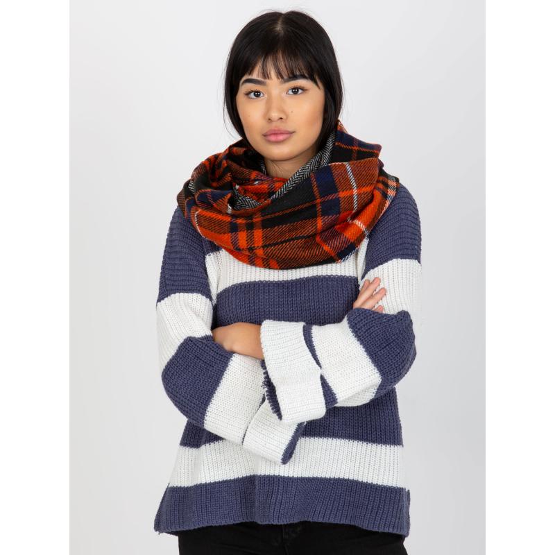 Női kockás kémény ARJEAN narancssárga és fekete