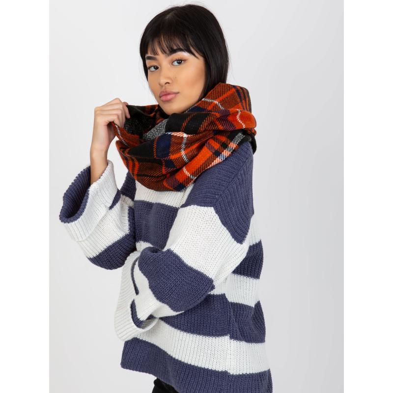 Női kockás kémény ARJEAN narancssárga és fekete