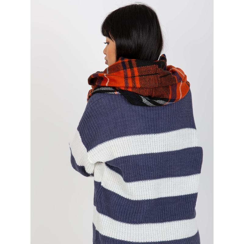 Női kockás kémény ARJEAN narancssárga és fekete