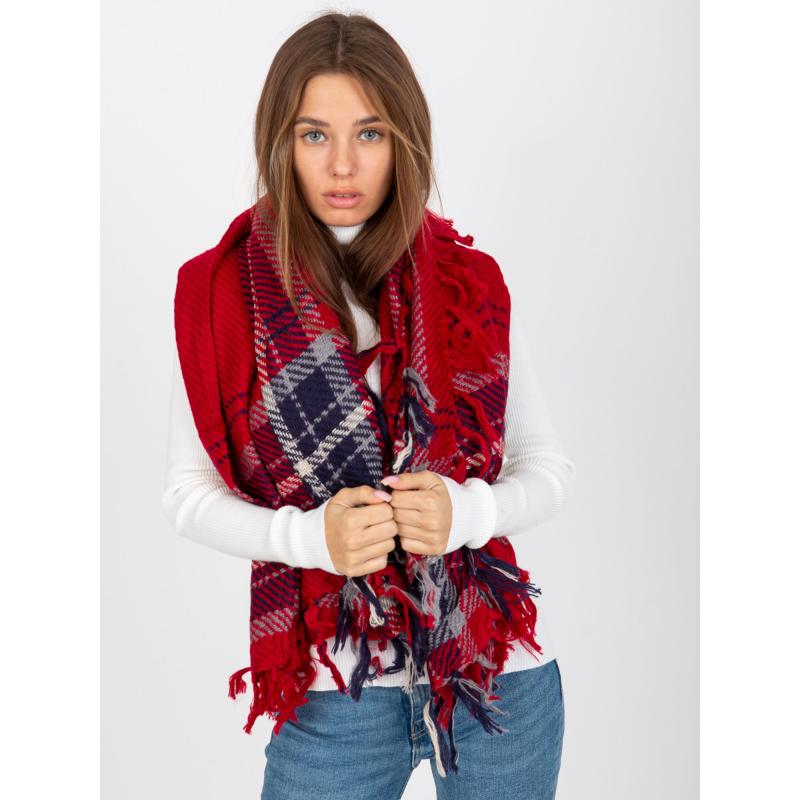 Dámsky šál so strapcami DESAREE červená