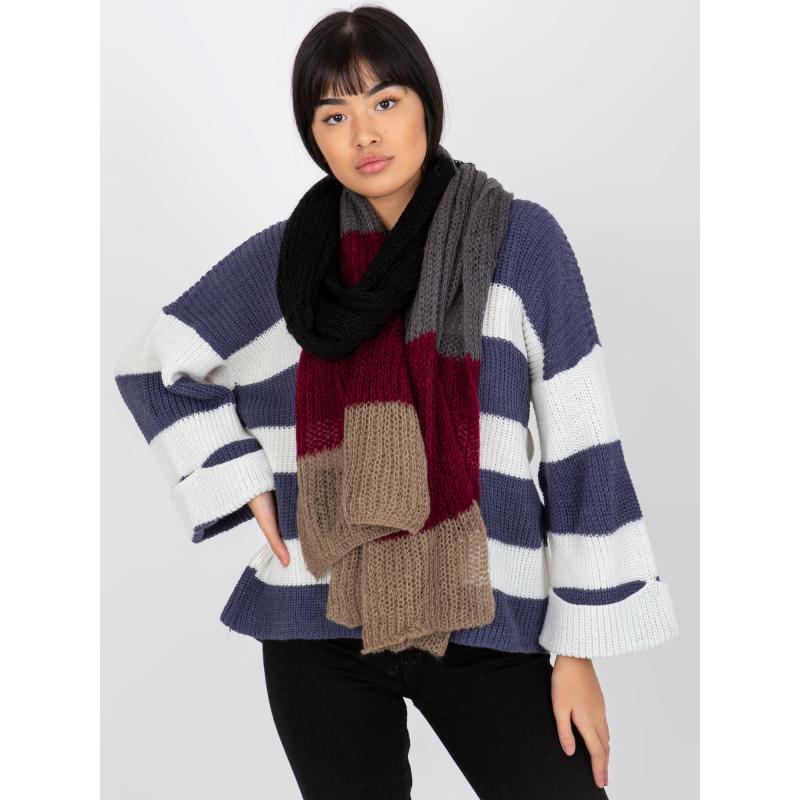 Női sál nőknek COLIA szürke és bordó szürke és bordó