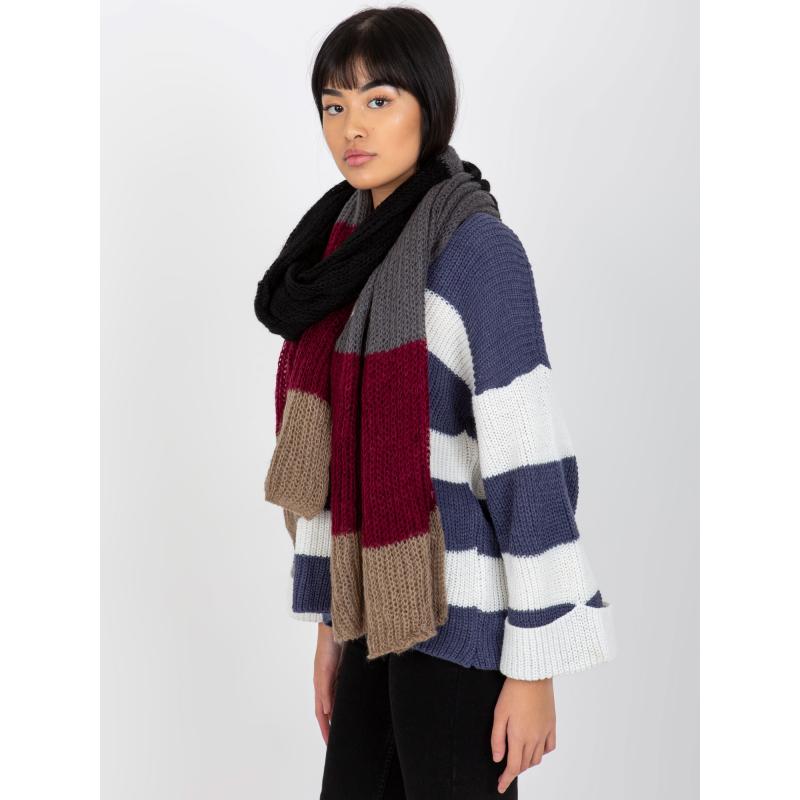 Női sál nőknek COLIA szürke és bordó szürke és bordó