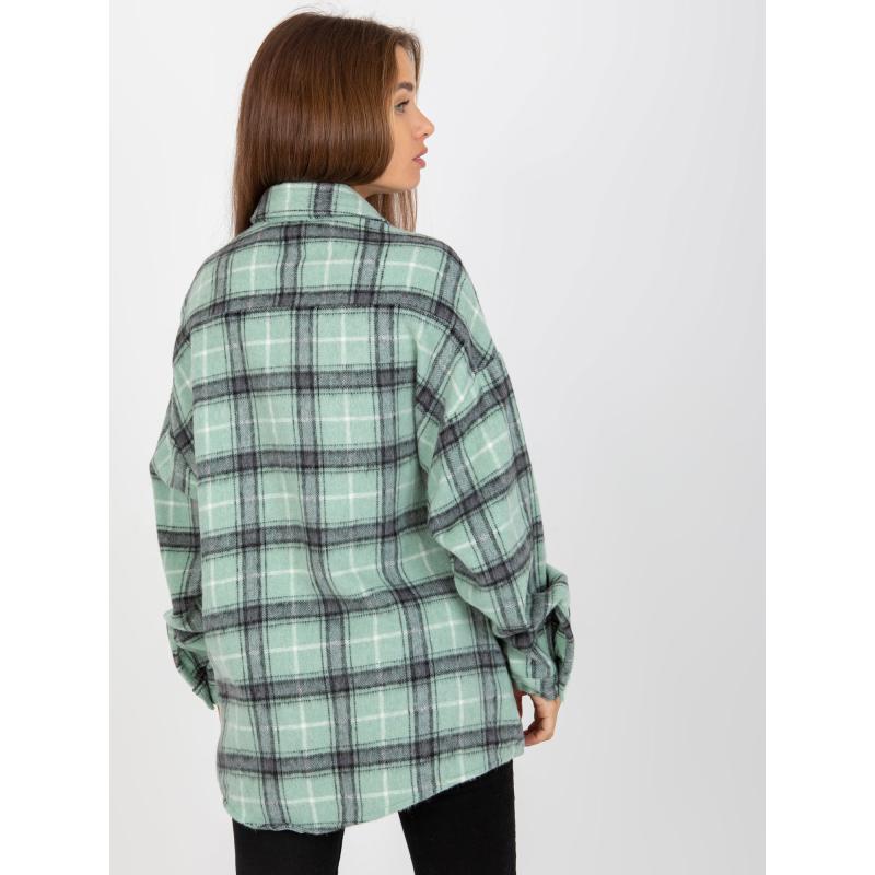 Női gombos kockás ing ALAINE menta