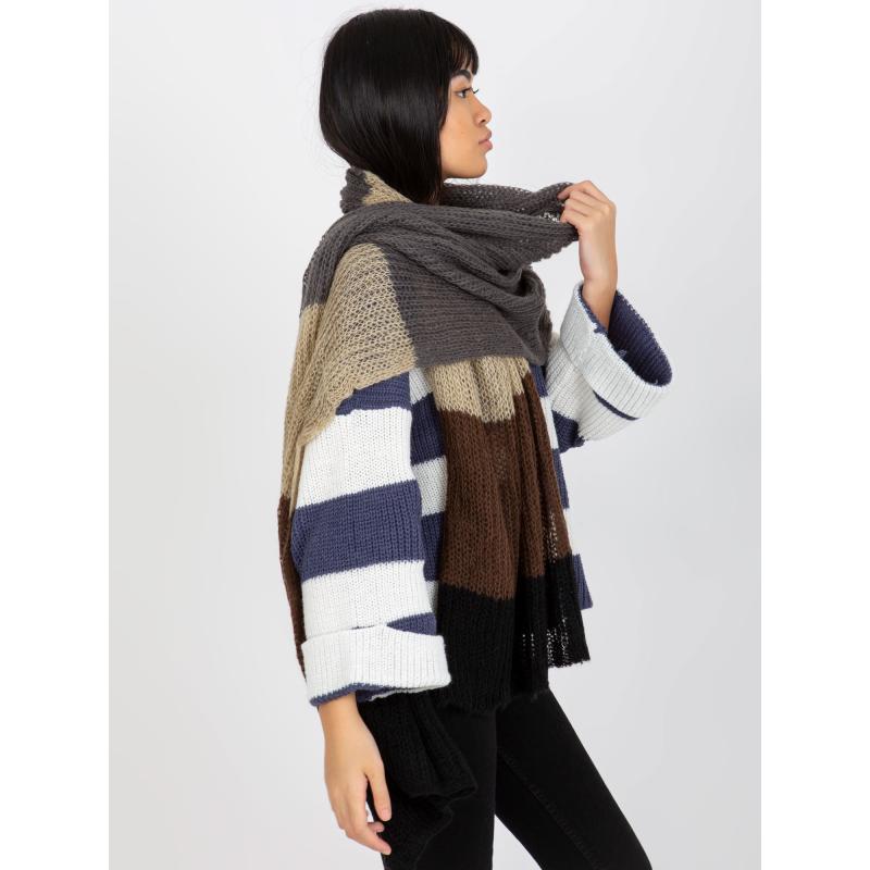 Női sál CARESS fekete és barna