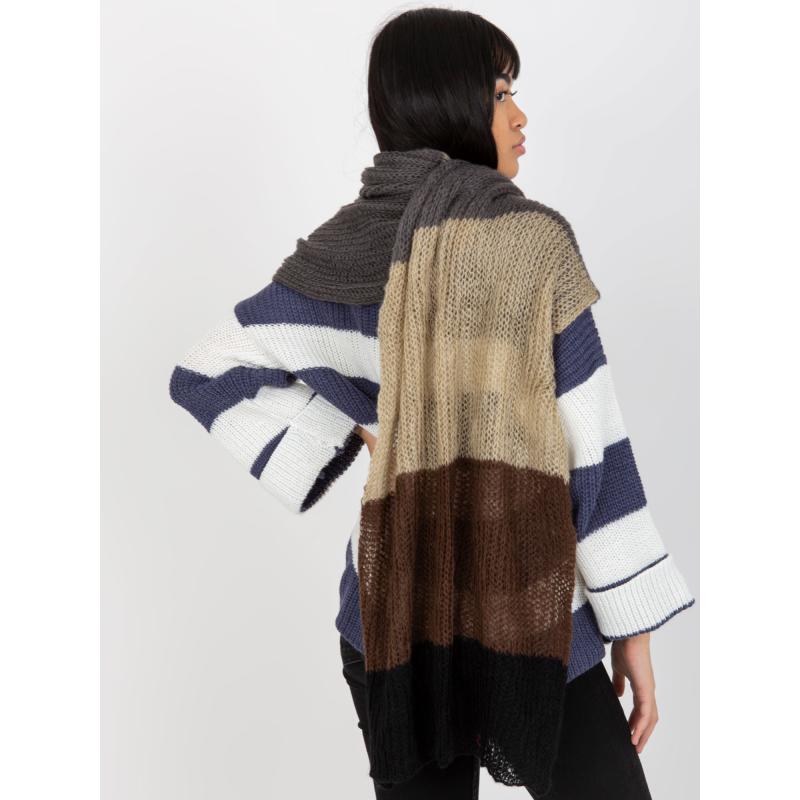 Női sál CARESS fekete és barna