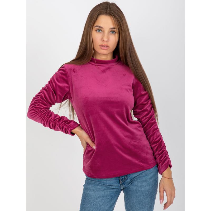 Női blúz felálló gallérral RUE PARIS lila