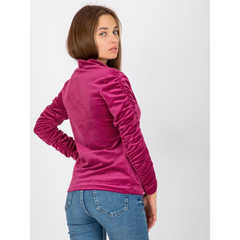 Női blúz felálló gallérral RUE PARIS lila